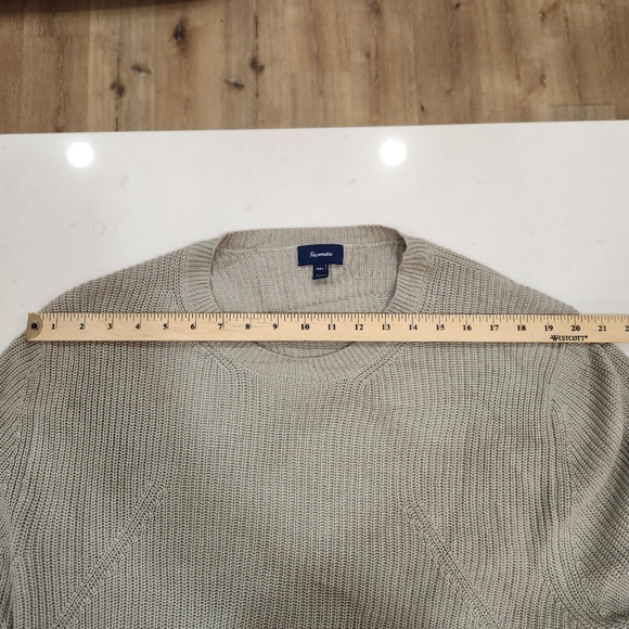 Vintage Faconnable Fisherman Knit Sweater Mens XXL Beige Crew Neck Linen - Picture 8 of 12